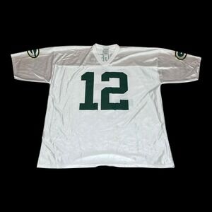 NFL Team Apparel Green Bay Packers Aaron Rodgers 12 White Jersey Mens 2XL